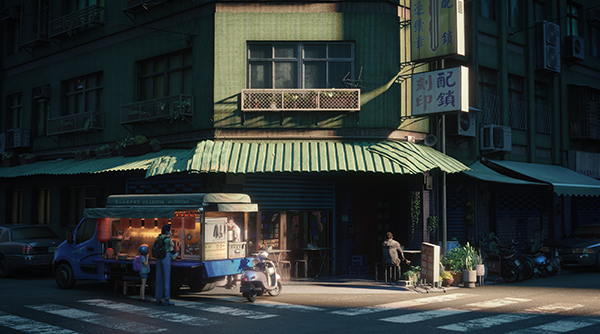 在雜亂中取得平衡！3D 設計師繪製日常街景系列，展現專屬台灣的生活美學