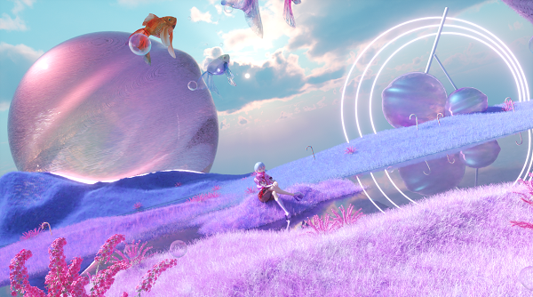 披著神秘面紗的台灣 3D 動畫師，結合賽博龐克與魔幻少女風格，以 Cinema 4D 打造美妙的音樂視覺饗宴