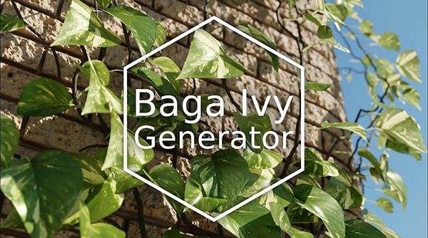 細節點綴不能少！Blender 全新外掛 Baga Ivy Generator，在物件表面生成超過 30 種藤蔓植物