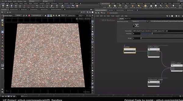 紋理免費小工具 Hextile，可用於 Houdini、UE，減少重疊，做到真正無接縫貼圖的效果