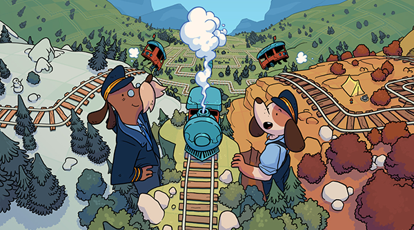 位居手機雙平台熱門榜！動腦幫可愛狗狗搭火車環遊世界，手遊《Railbound》靈感竟源自波蘭童話？