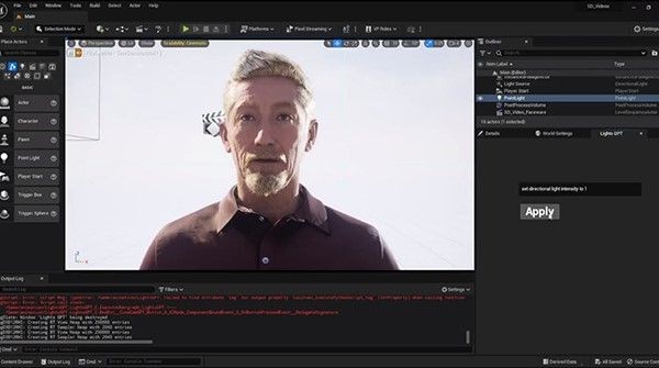全新 AI 工具 UnrealGPT 運用 GPT-4，輸入文字即可在 UE5 中控制燈光！
