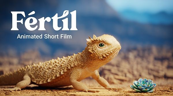 這是大學畢製？！一窺 3D 獨立動畫短片《FÉRTIL》幕後製作，如何透過 Blender 打造精緻的沙漠場景和雨後開花美景