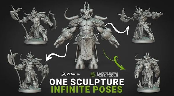 單一角色擺出無限種姿勢！教你如何無縫在 ZBrush 與 Character Creator 4 來回創作，搭配全新外掛實現流暢製程