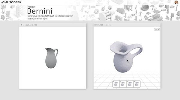 Autodesk 推出生成式 AI 建模技術「Project Bernini」，透過文字與上傳圖片快速創造「功能性 3D 結構」