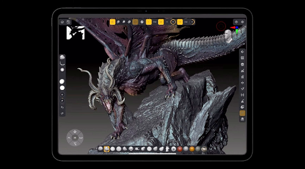 iPad 版 ZBrush 好用嗎？首次在蘋果 M4 晶片發表會亮相！