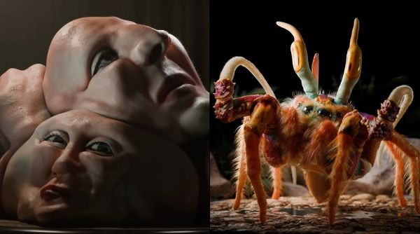 「完成佈線與骨架權重後，做動畫就相對好玩了！」台灣 3D 藝術家自學，運用 Blender、ZBrush 等工具，打造獵奇「堆疊馬鈴薯頭」與「擬真毛流豔麗甲殼蜘蛛」