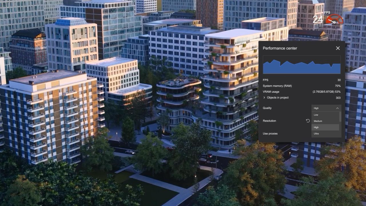 Lumion Pro performance center