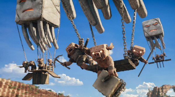 動畫師也一起下場惡搞？《MINECRAFT 麥塊電影》187 顆特效鏡頭打造豬布林與鐵魔像的搞笑決鬥大戰