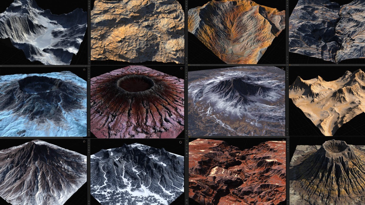 The Pixel Lab 免費釋出 120 組電影等級 Gaea 程序性地形素材下載