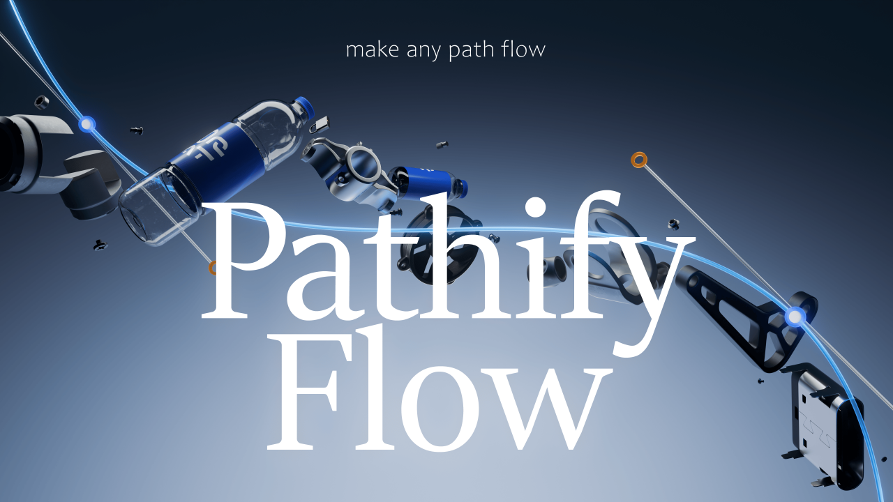 Pathify Flow 讓你一鍵在 Blender 做出 3D 物件延曲線流動效果