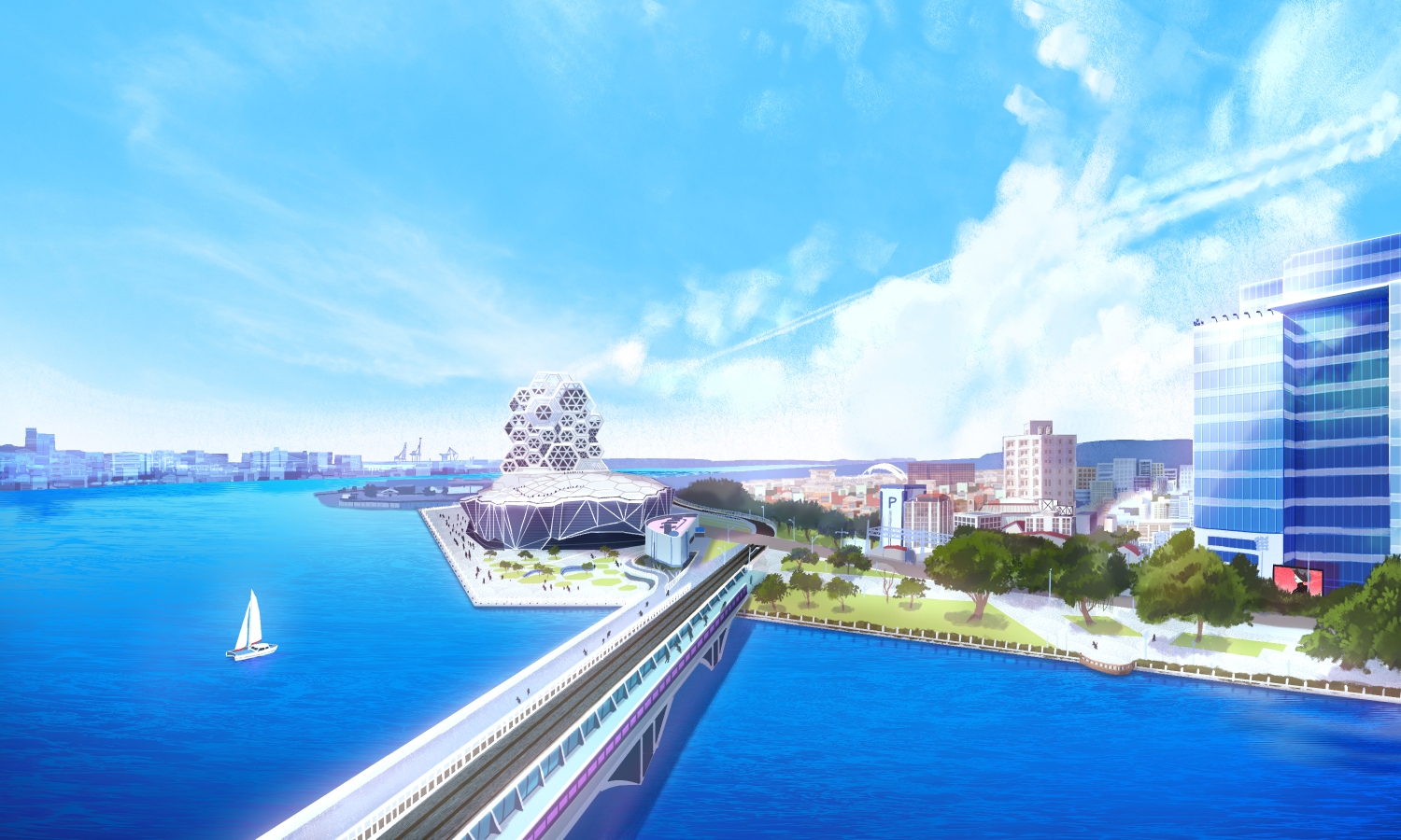 《歡迎來到朵莉之家》也可看見高雄流行音樂中心的建築。（圖 / 深空天體有限公司提供）